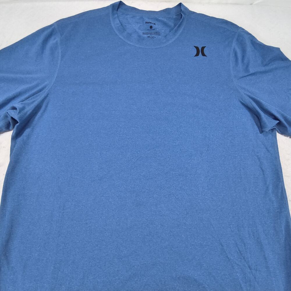 Hurley Casual Crew Neck Short Sleeve Graphic T-Shirt Mens Size Large L Blue